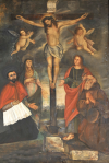  Cristo in croce con SS. Gregorio e Borromeo